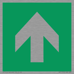 E907 Safe condition: Up / forwards arrow (90 deg supplimentary)